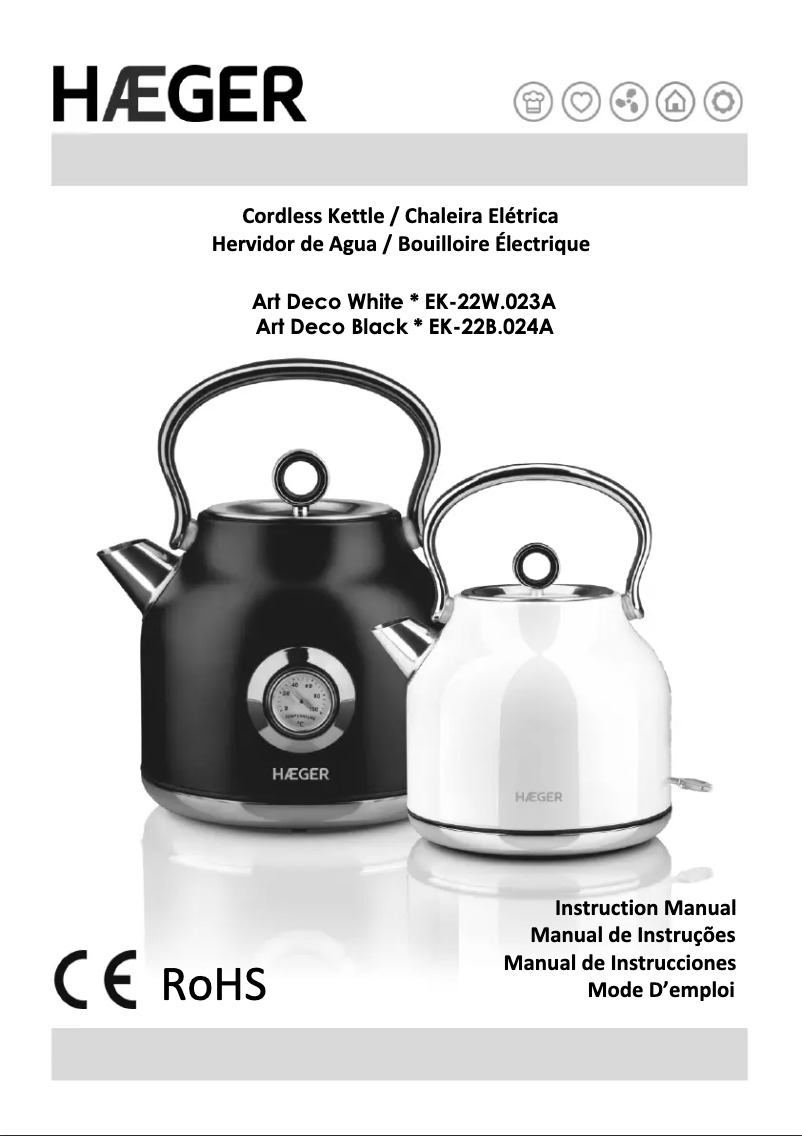 Page 1 de la notice Manuel utilisateur Haeger Art Deco EK-22W.023A