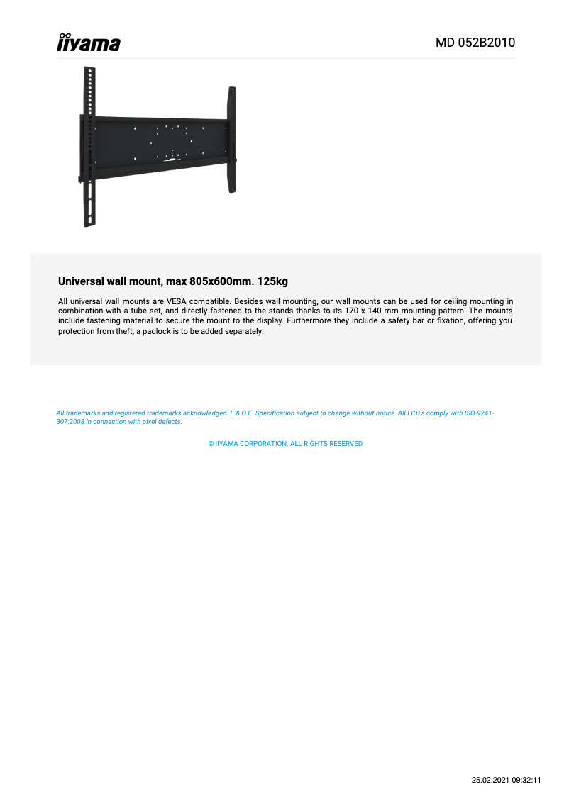 Image de la première page du manuel de l'appareil MD 052B2010