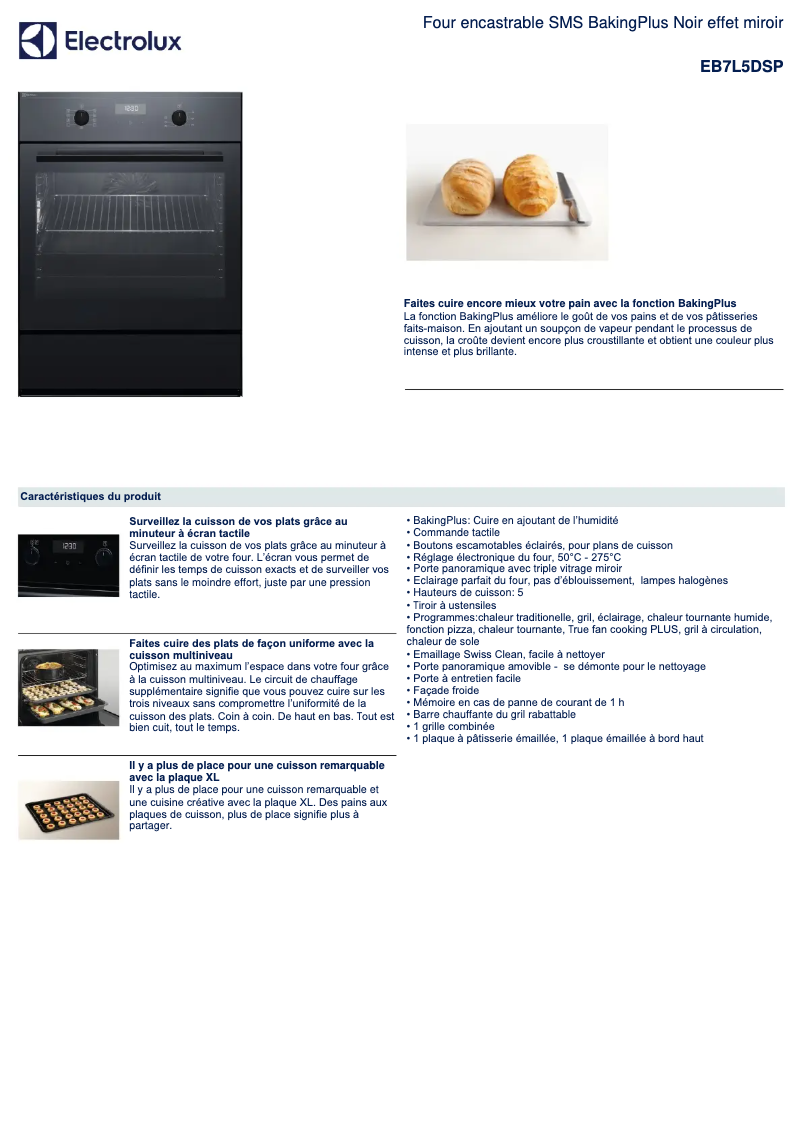Image de la première page du manuel de l'appareil EB7L5DSP