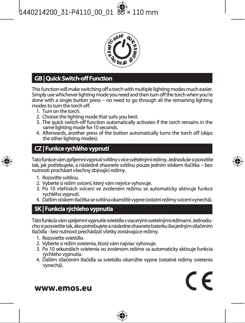 Image de la première page du manuel de l'appareil P4110