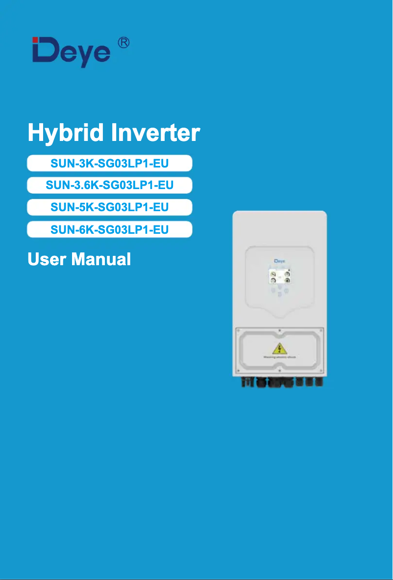 Image de la première page du manuel de l'appareil SUN-6K-SG03LP1-EU