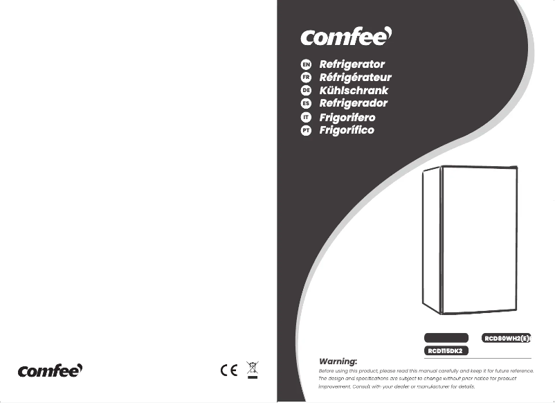 Page n°1 - Manuel utilisateur Comfee RCD115WH2