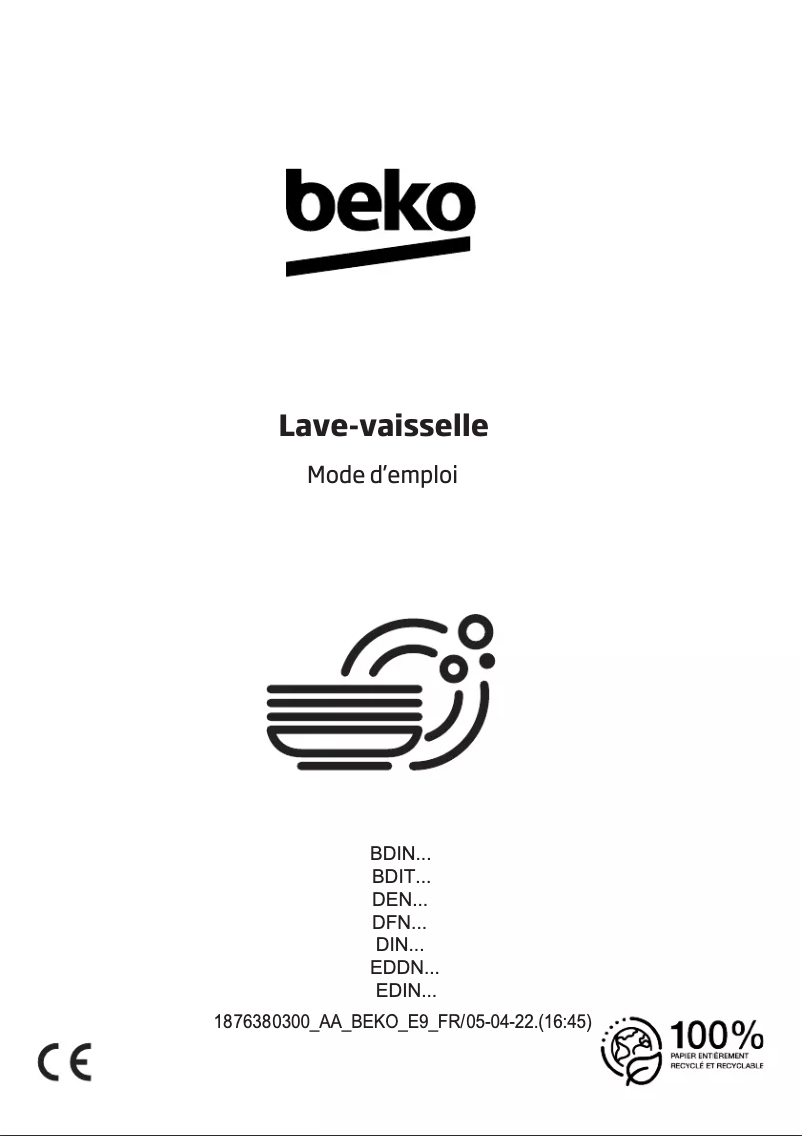 Image de la première page du manuel de l'appareil BDIN38647C
