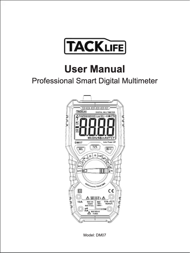 Página 1 del manual Manual de usuario Tacklife DM07
