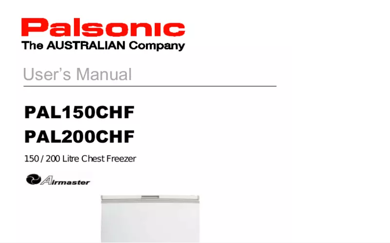 Page n°1 - Manuel utilisateur Palsonic PAL150CHF