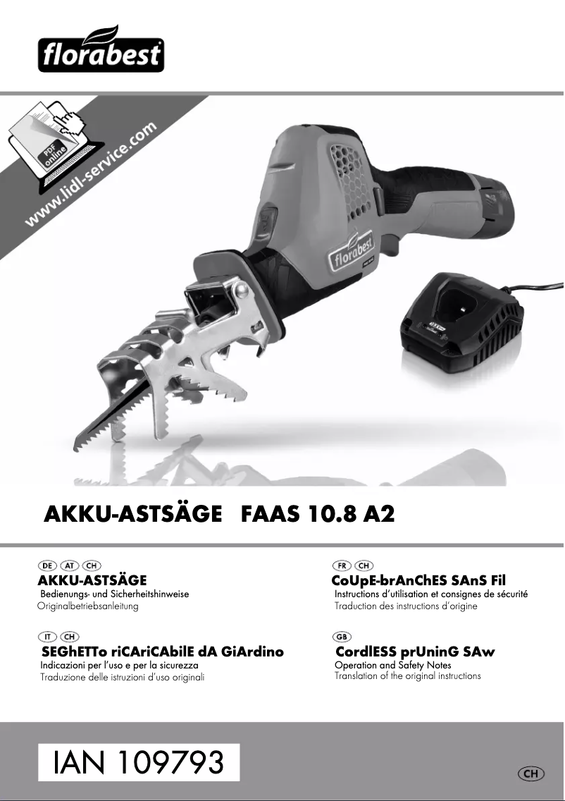 Página 1 del manual Manual de usuario Florabest FAAS 10.8 A2