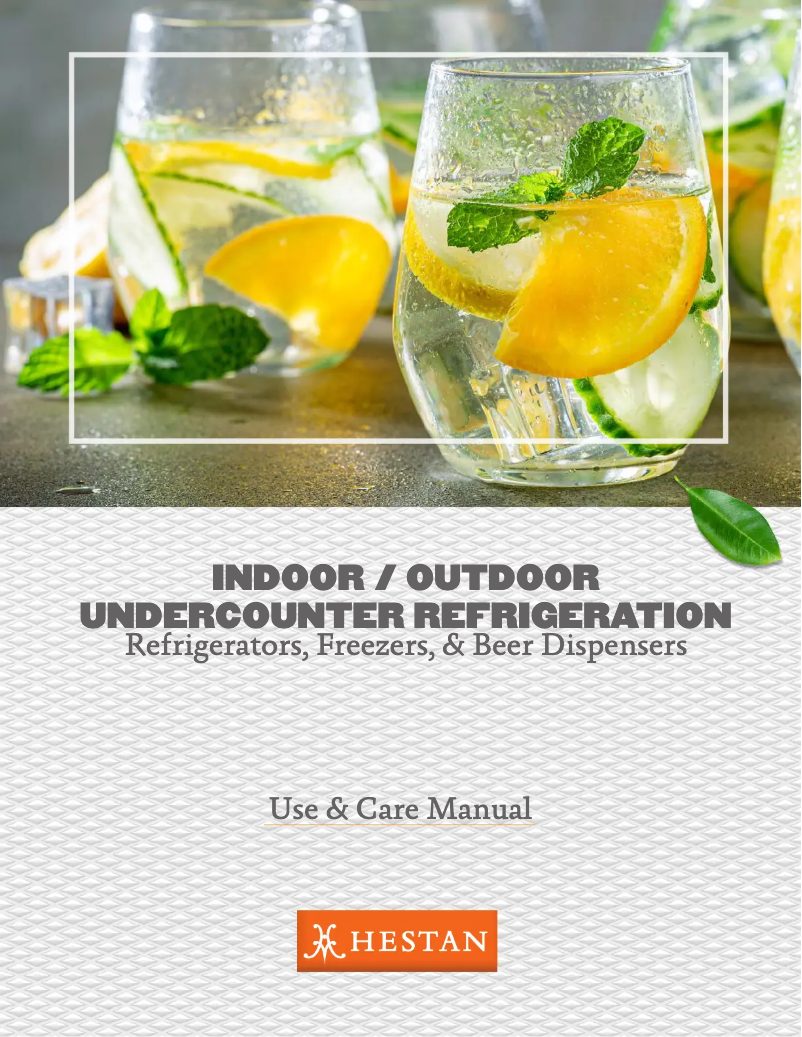 Page 1 de la notice Manuel d'utilisation et d'entretien Hestan GIMR15