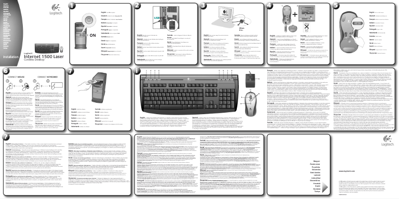 Page 1 de la notice Manuel utilisateur Logitech Internet 1500 Laser