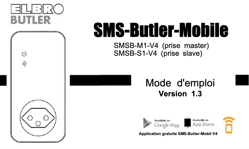 Page 1 de la notice Manuel utilisateur Elbro SMSB-M1-V4