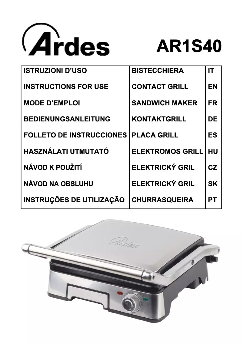 Page 1 de la notice Manuel utilisateur Ardes AR1S40