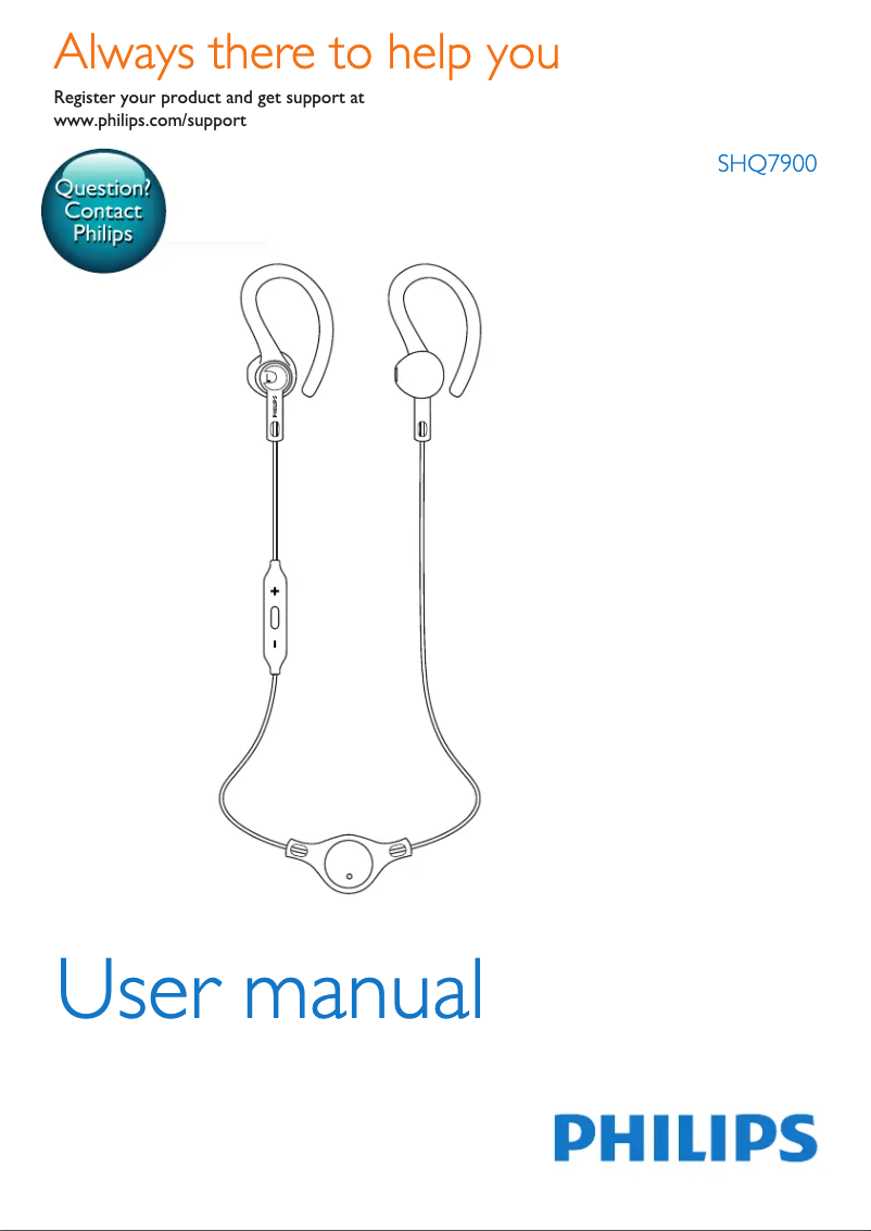 Image de la première page du manuel de l'appareil ActionFit SHQ7900