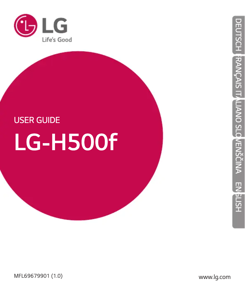 Page n°1 - Manuel utilisateur LG LG-H500F