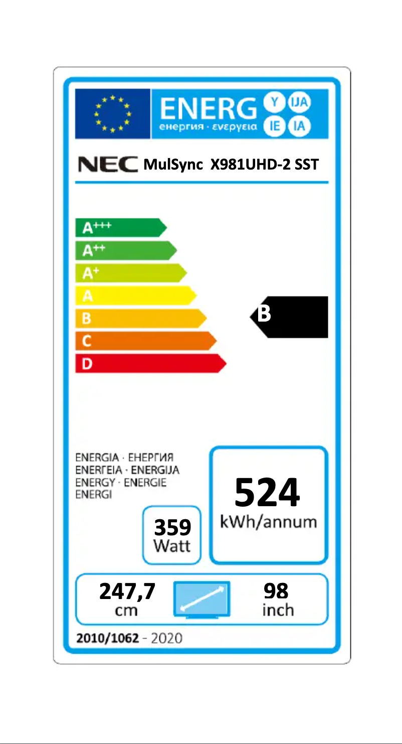 Image de la première page du manuel de l'appareil MultiSync X981UHD2