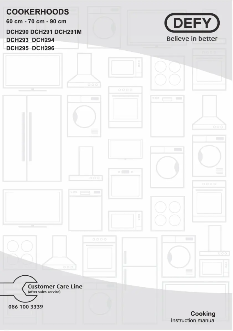 Page 1 de la notice Manuel utilisateur Defy DCH 291