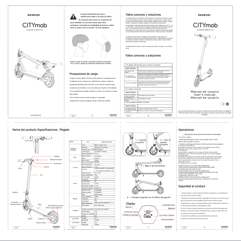 Page n°1 - Manuel utilisateur Infiniton CITYmob