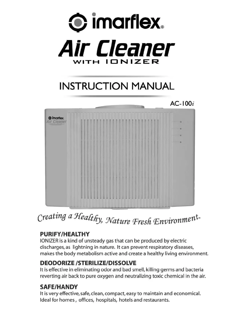 Page 1 de la notice Manuel utilisateur Imarflex Air Cleaner AC-100i