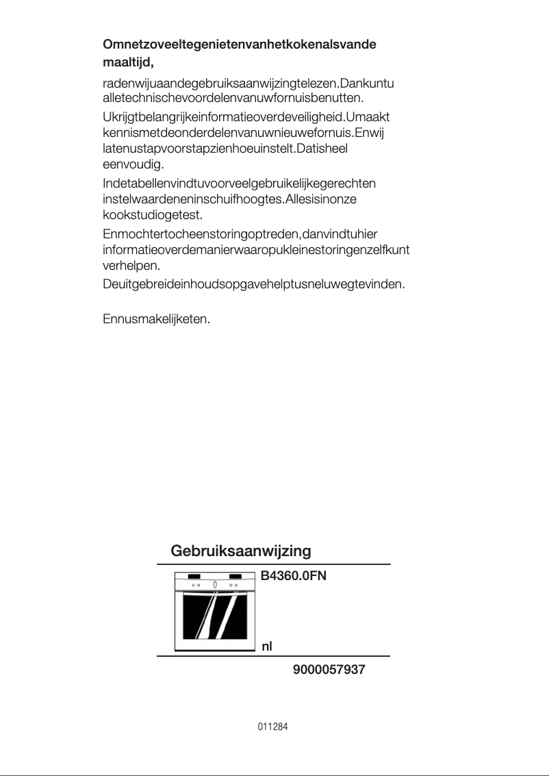 Page n°1 - Manuel utilisateur Neff B 4360 NO