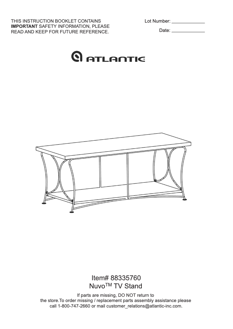 Page 1 de la notice Manuel utilisateur Atlantic Nuvo 88335760