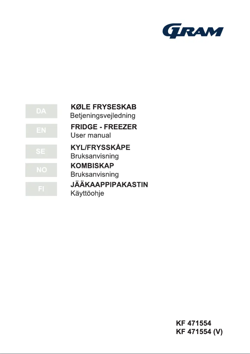 Image de la première page du manuel de l'appareil KF 471554
