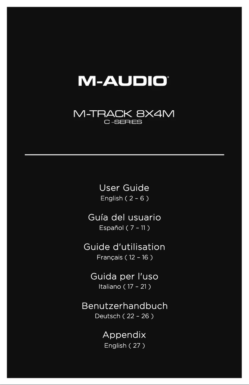 Image de la première page du manuel de l'appareil M-Track 8x4M C-Series