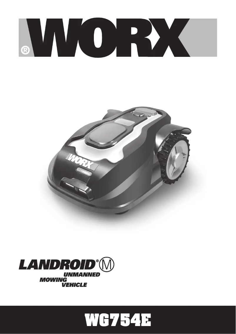 Image de la première page du manuel de l'appareil Landroid WG754E