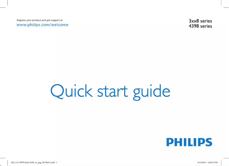 Página 1 del manual Guía de inicio rápido Philips 32PFL3138H