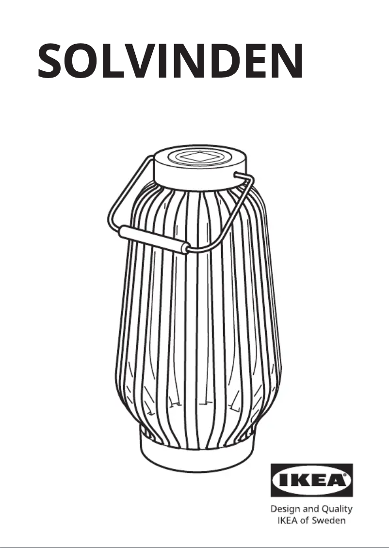 Page 1 de la notice Manuel utilisateur Ikea SOLVINDEN 205.157.72