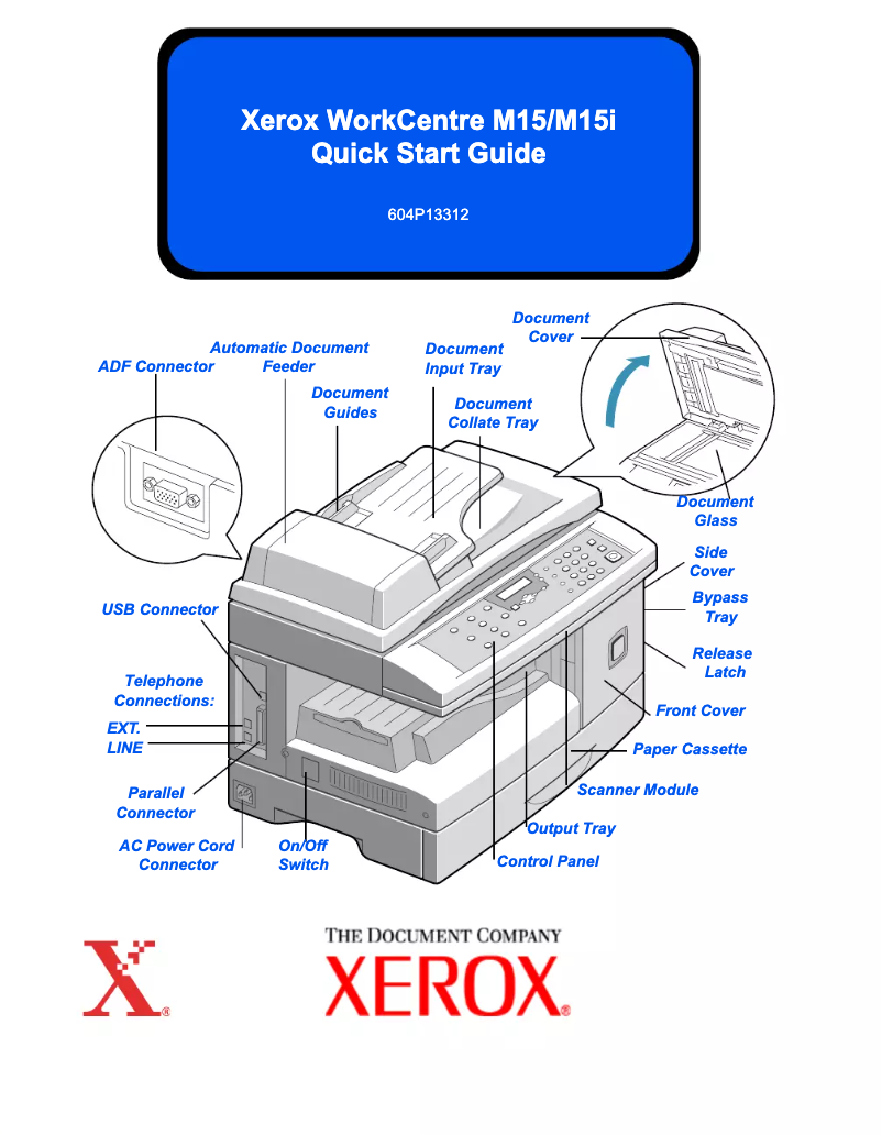 Page n°1 - Guide de démarrage rapide Xerox WorkCentre M15