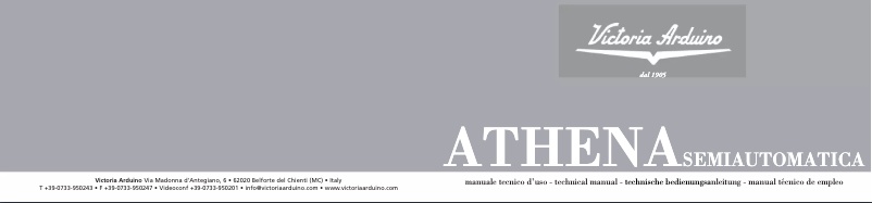 Page n°1 - Manuel utilisateur Victoria Arduino Athena Classic Semi