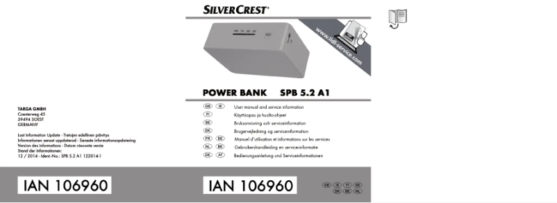 Page 1 de la notice Manuel utilisateur SilverCrest SPB 5.2 A1