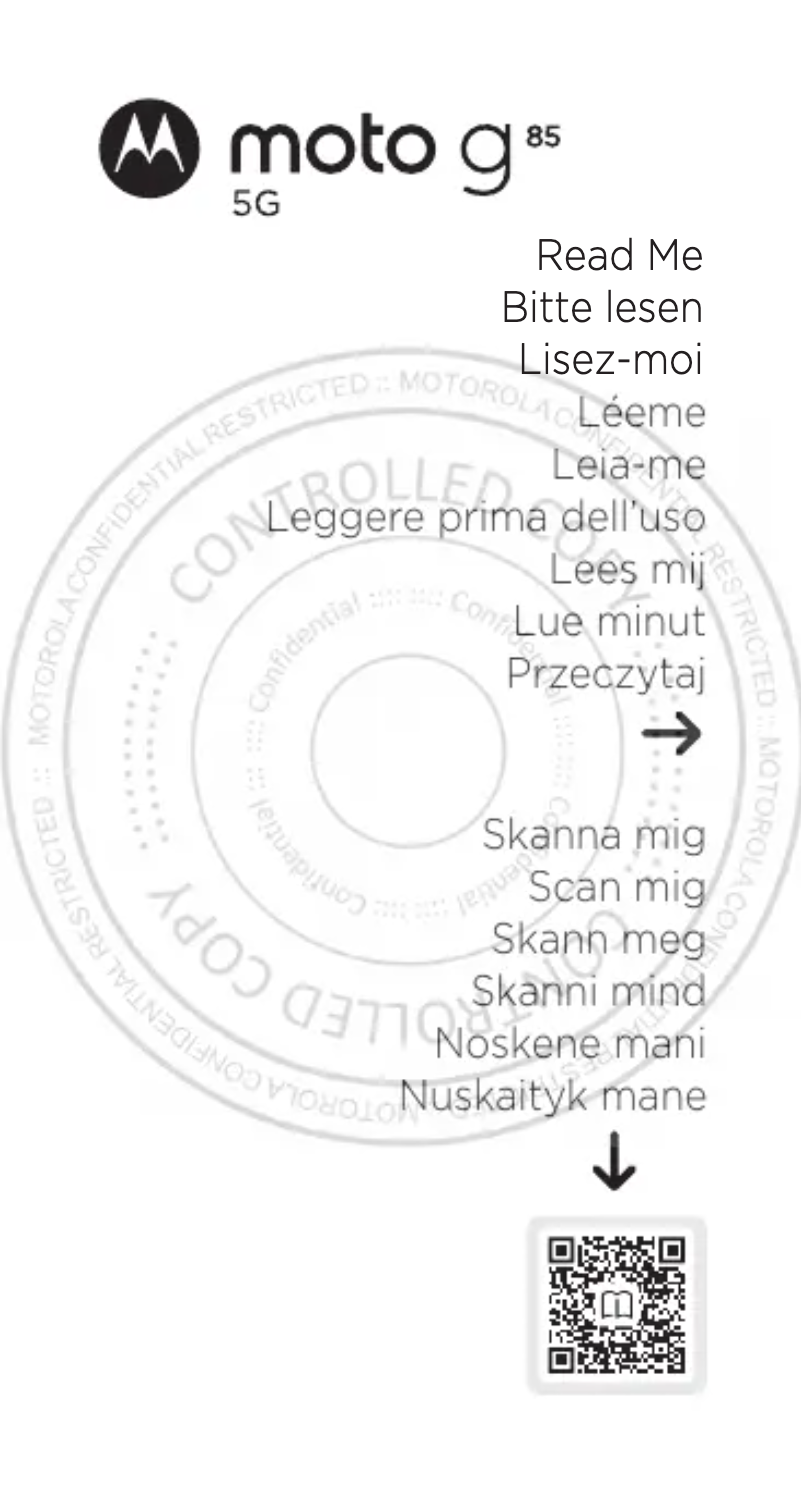 Page 1 de la notice Manuel utilisateur Motorola Moto G85 5G