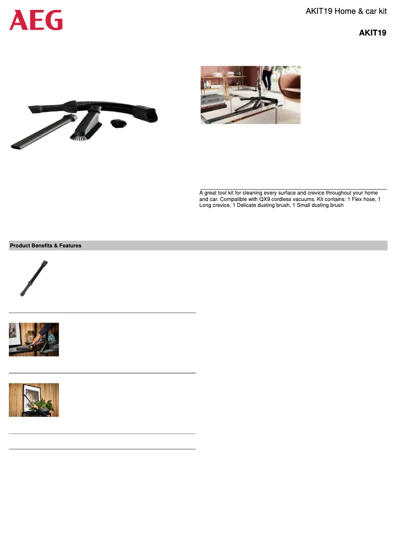 Página 1 del manual Manual de usuario AEG AKIT19