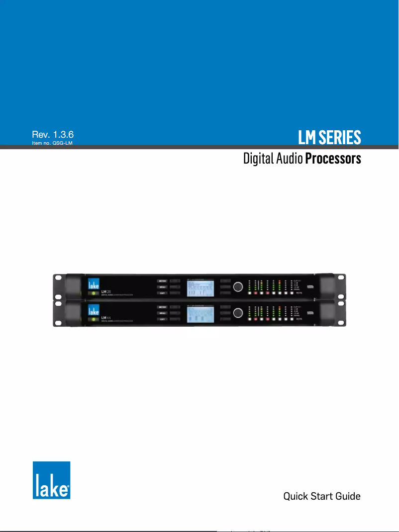 Page n°1 - Guide de démarrage rapide Lab Gruppen LM 44