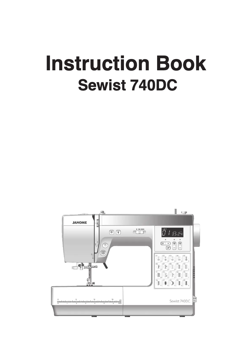 Page 1 de la notice Manuel utilisateur Janome Sewist 740DC