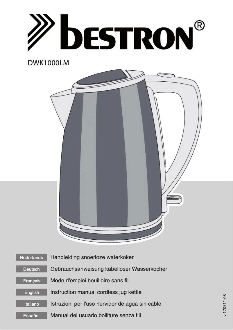 Page 1 de la notice Manuel utilisateur Bestron DWK1000LM