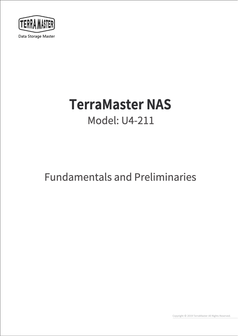 Page 1 of the manual User Manual TerraMaster U4-211