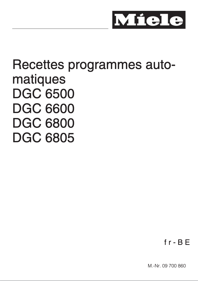 Image de la première page du manuel de l'appareil DGC 6660 XXL CS