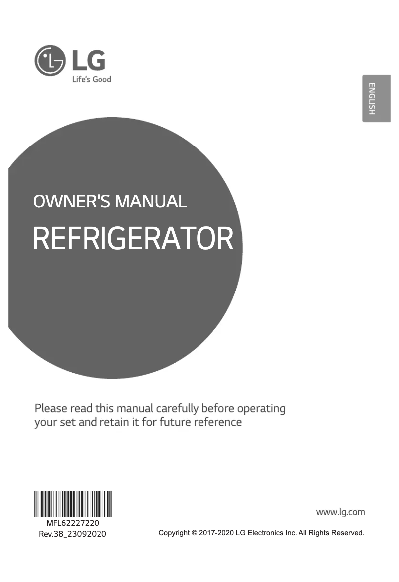 Image de la première page du manuel de l'appareil GL-B322RVBN