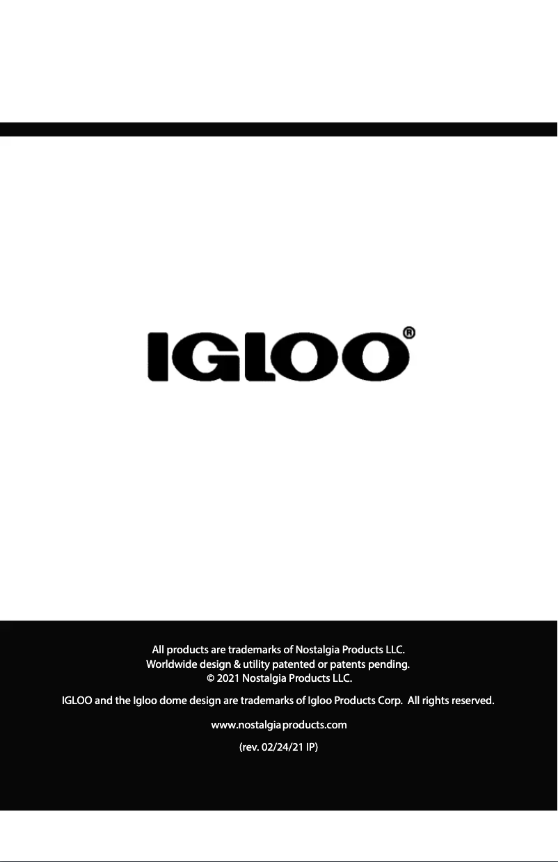 Page n°1 - Manuel utilisateur Igloo ICEB33AQ