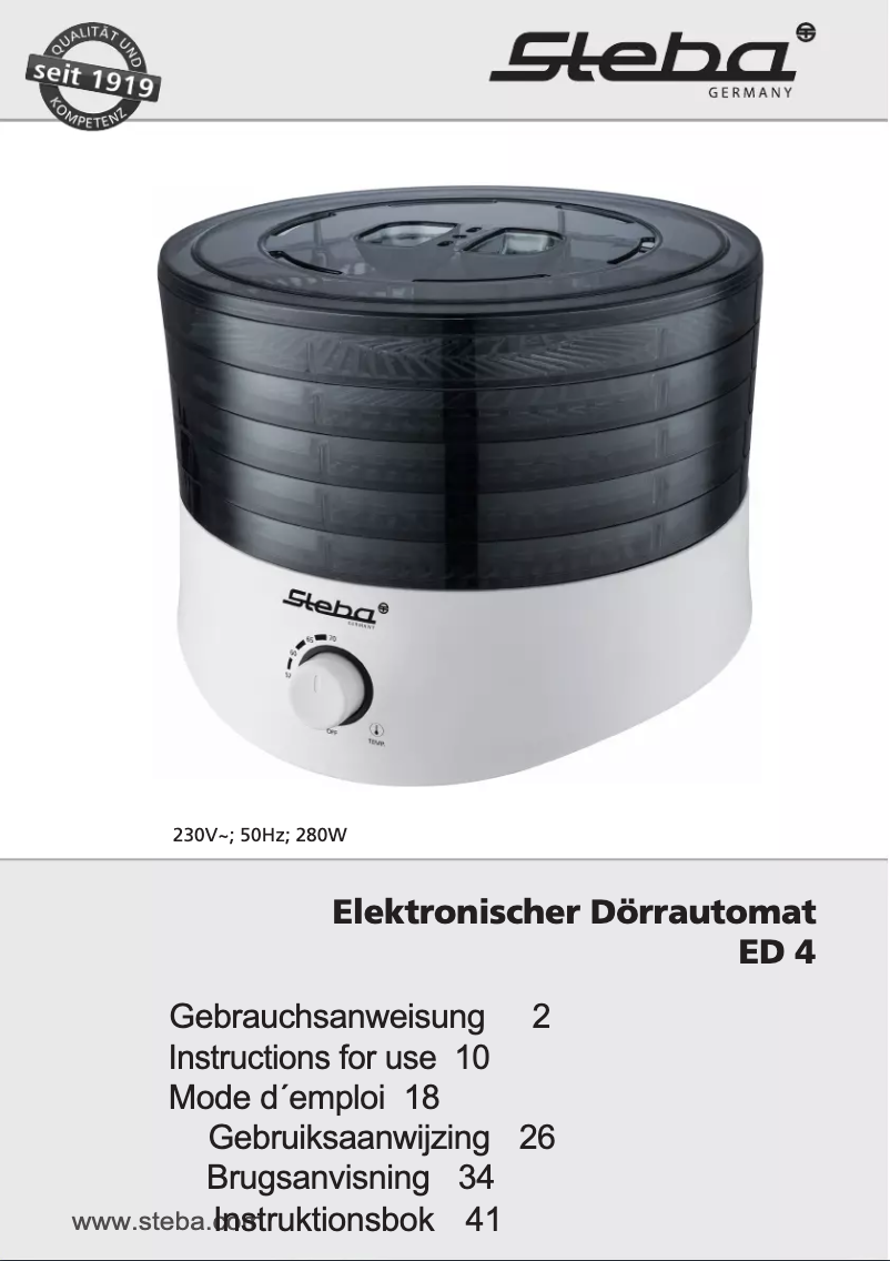 Image de la première page du manuel de l'appareil ED4