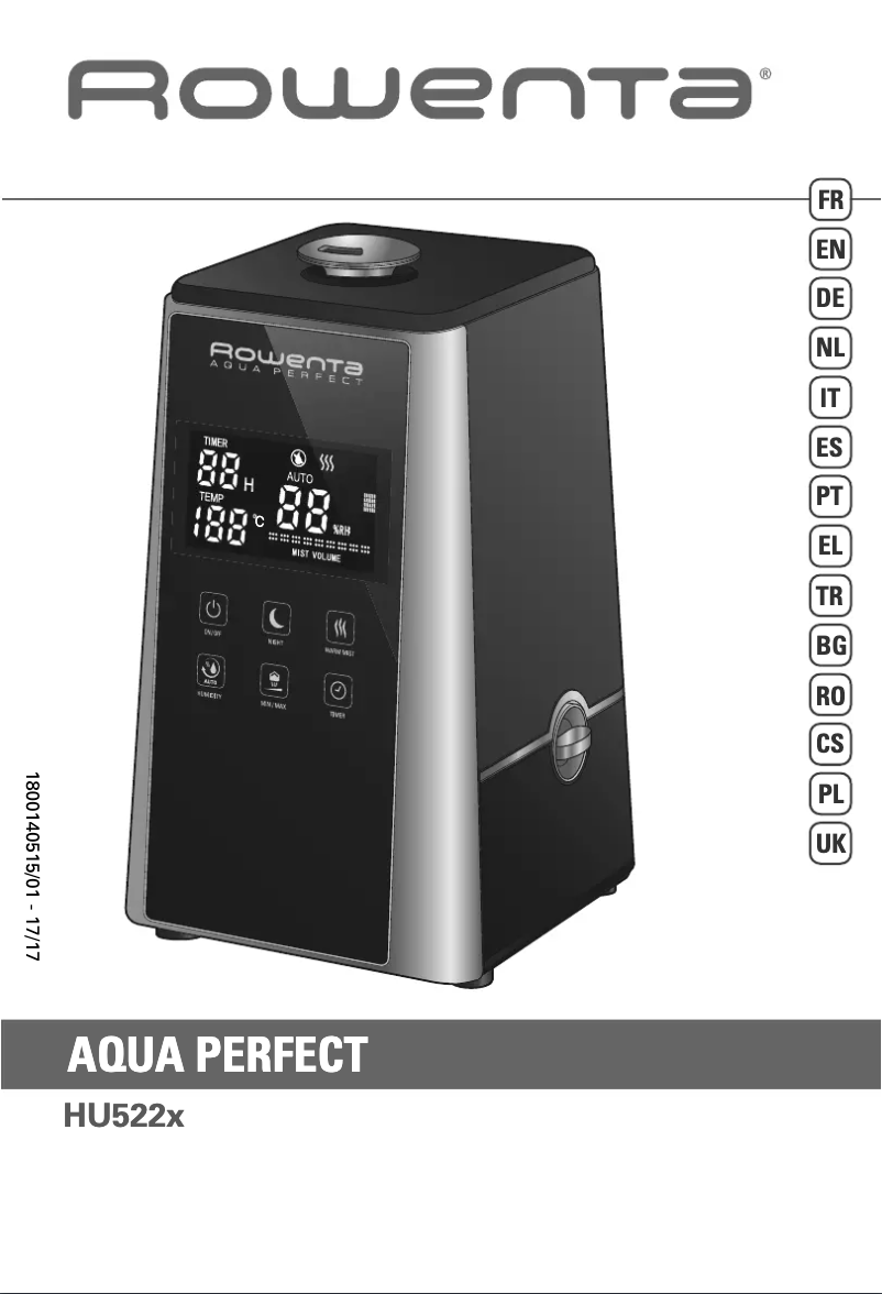 Image de la première page du manuel de l'appareil Aqua Perfect HU5220