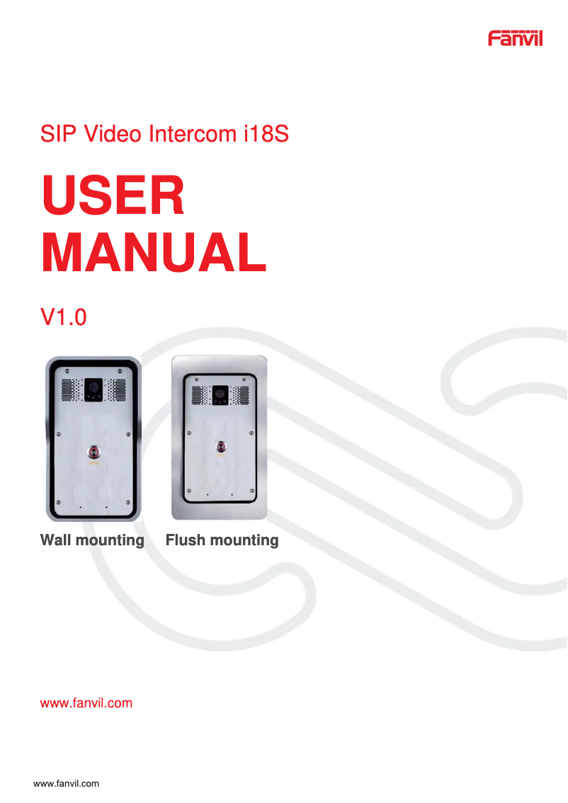 Page 1 de la notice Manuel utilisateur Fanvil i18S