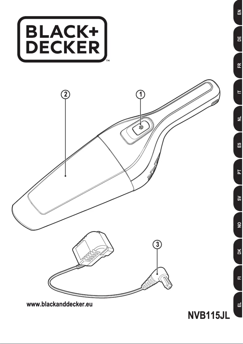 Page n°1 - Manuel utilisateur Black & Decker Dustbuster NVB115JL