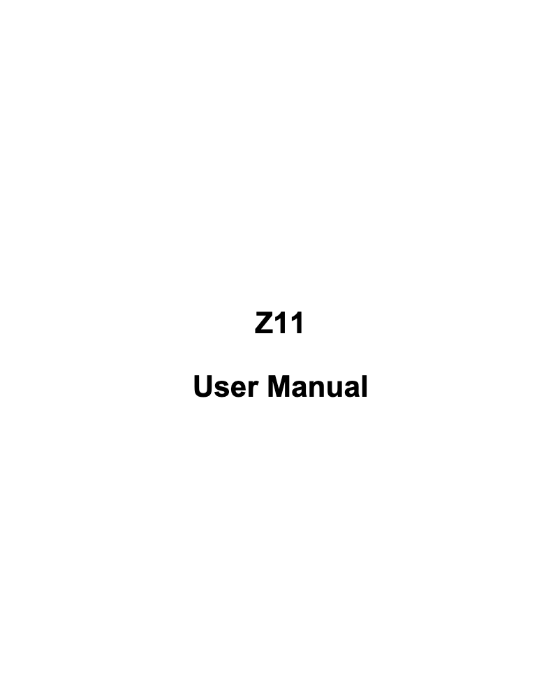 Page 1 de la notice Manuel utilisateur ZTE Nubia Z11