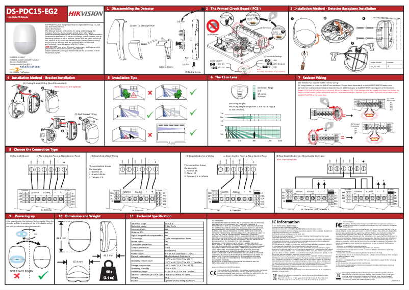 Page 1 de la notice Mode d'emploi Hikvision DS-PDC15-EG2