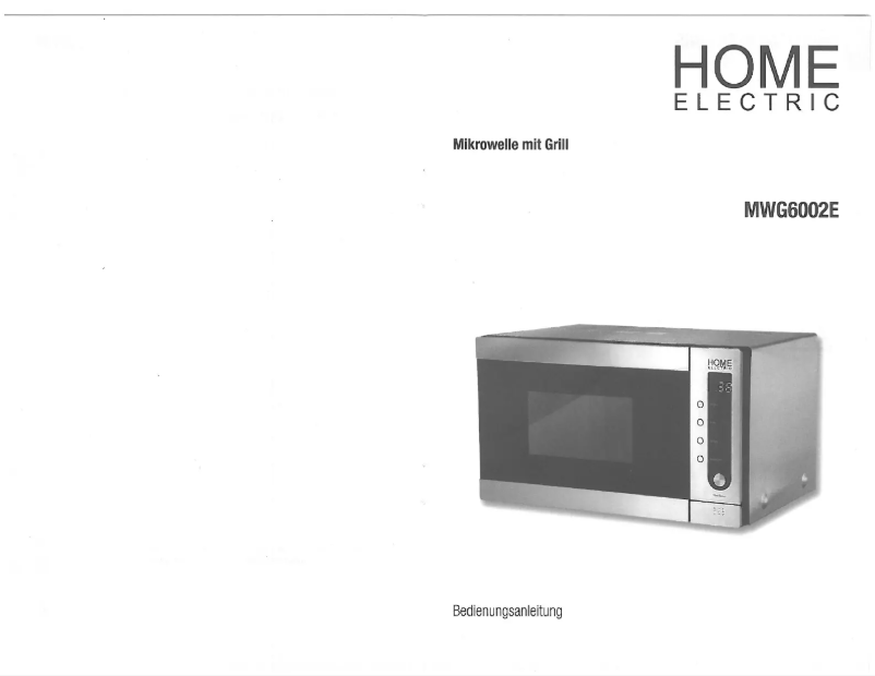 Image de la première page du manuel de l'appareil MWG6002E