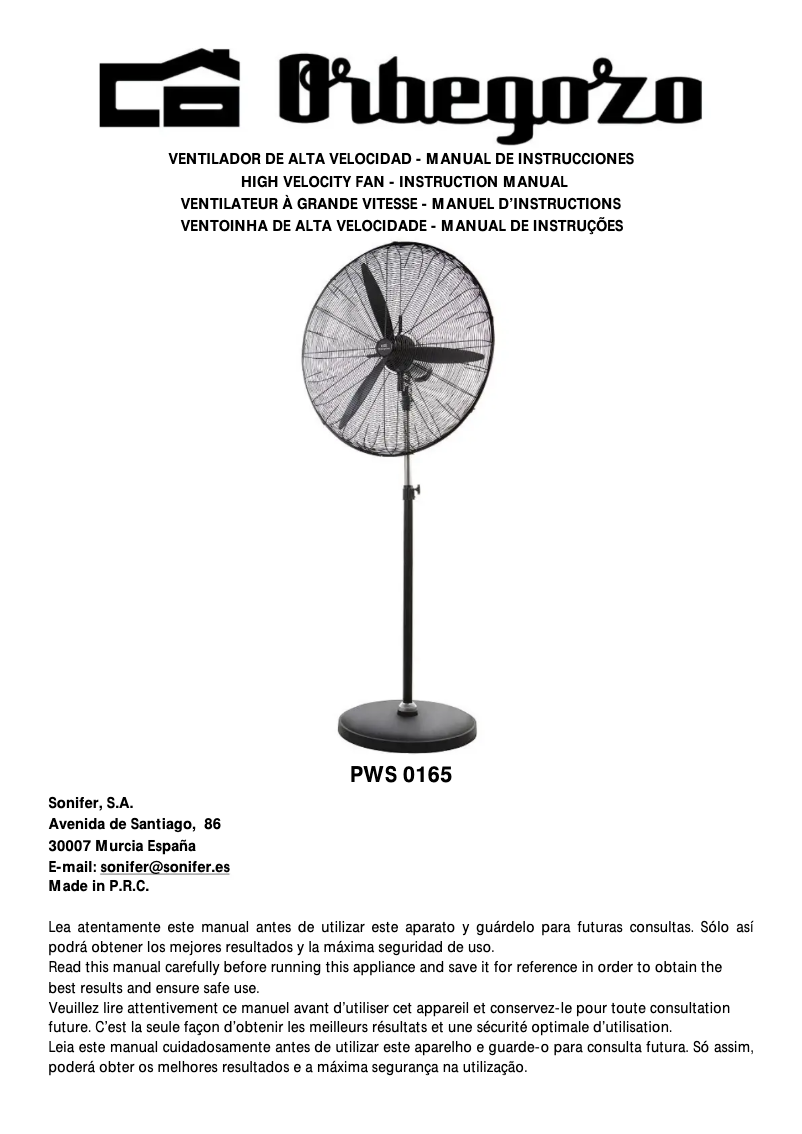 Image de la première page du manuel de l'appareil PWS 0168