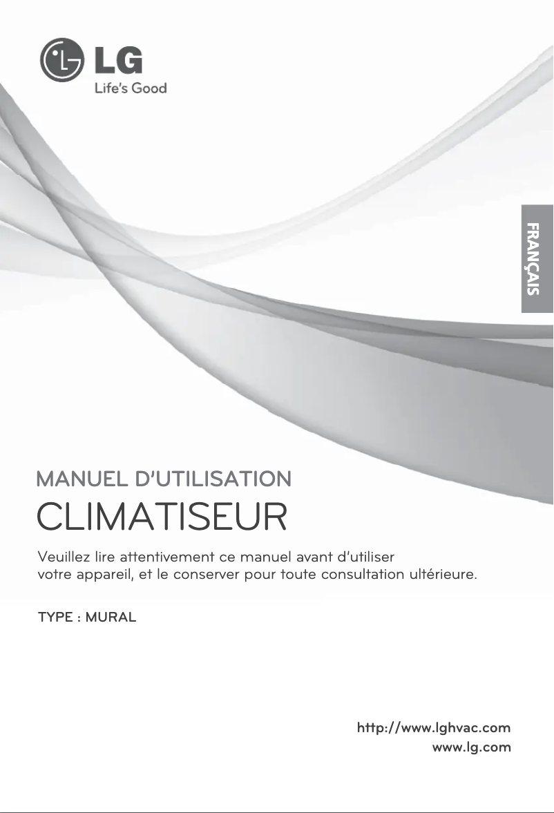 Page 1 de la notice Manuel utilisateur LG LAU125HV