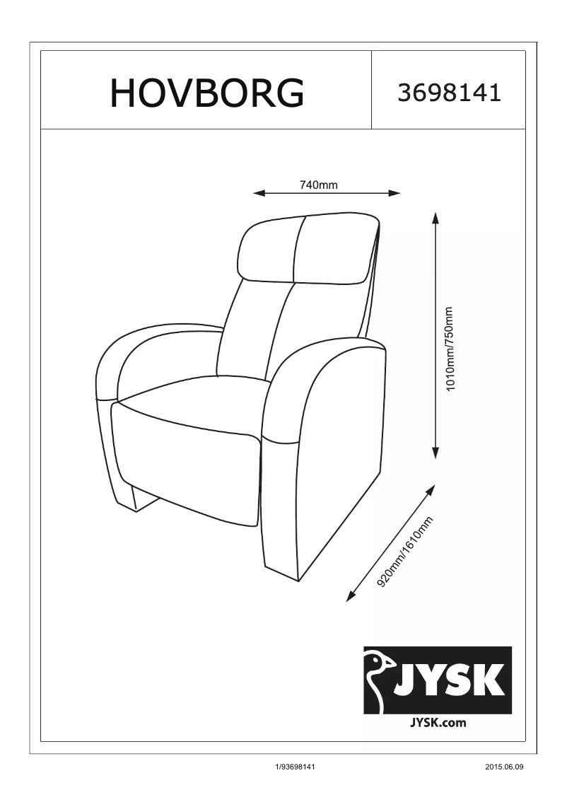 Image de la première page du manuel de l'appareil Hovborg
