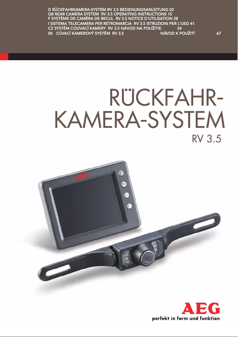 Imagen de la primera página del manual del dispositivo RV 3.5